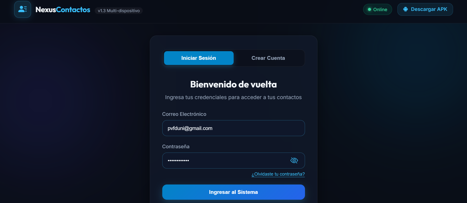 APK Contactos Preview